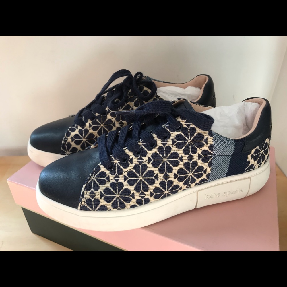 Kate Spade Flower Jacquard Keswick Sneakers Size 7